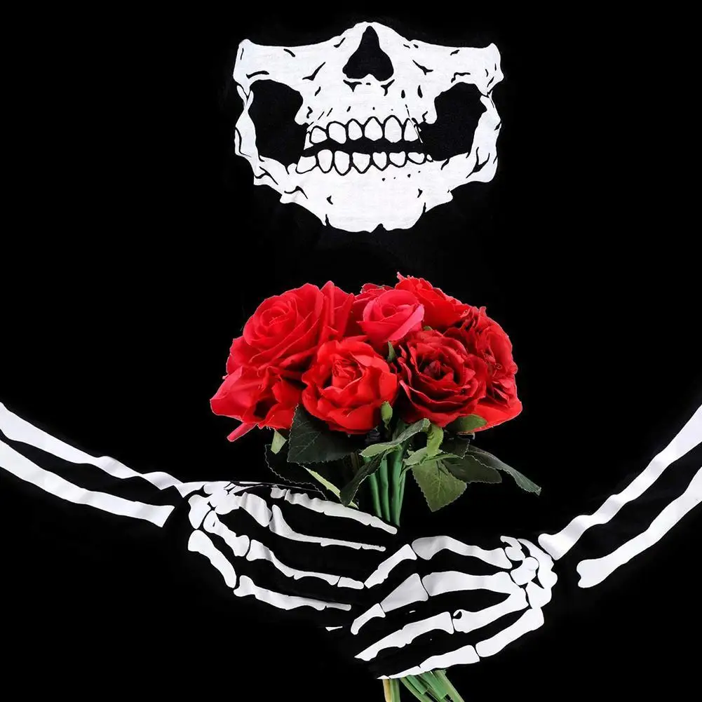 Перчатки со скелетом для Хэллоуина маска косплея аксессуары костюма унисекс