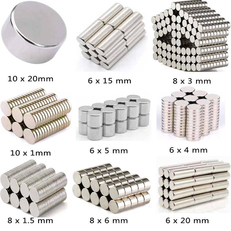 

10-100pcs 6-10 mm x 1.5-20 mm Magnet Hot Small Round Magnet Strong magnets Rare Earth Neodymium Magnet