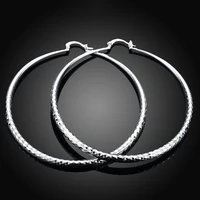 new 925 sterling silver earrings fashion simple rhombus big earrings for women charm jewelry wedding gifts