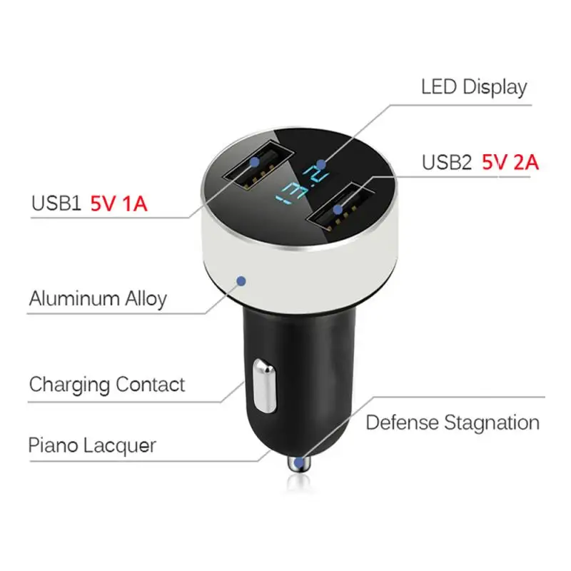 Автомобильное зарядное устройство с двумя портами 3 1 А USB прикуриватель 12 В/24 В