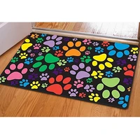 cartoon dog paw print carpets doormats rugs for home bathroom living room entrance door floor kitchen bedroom hallway non slip