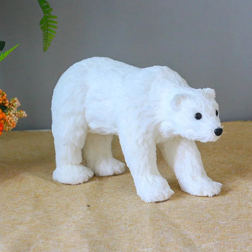 Polar bear look down Белый полярный медведь рождественские украшения для окна полка стол центральный медведь декоры Рождество натальные Декор Аксессуары для дома - Цвет: Polar bear look down