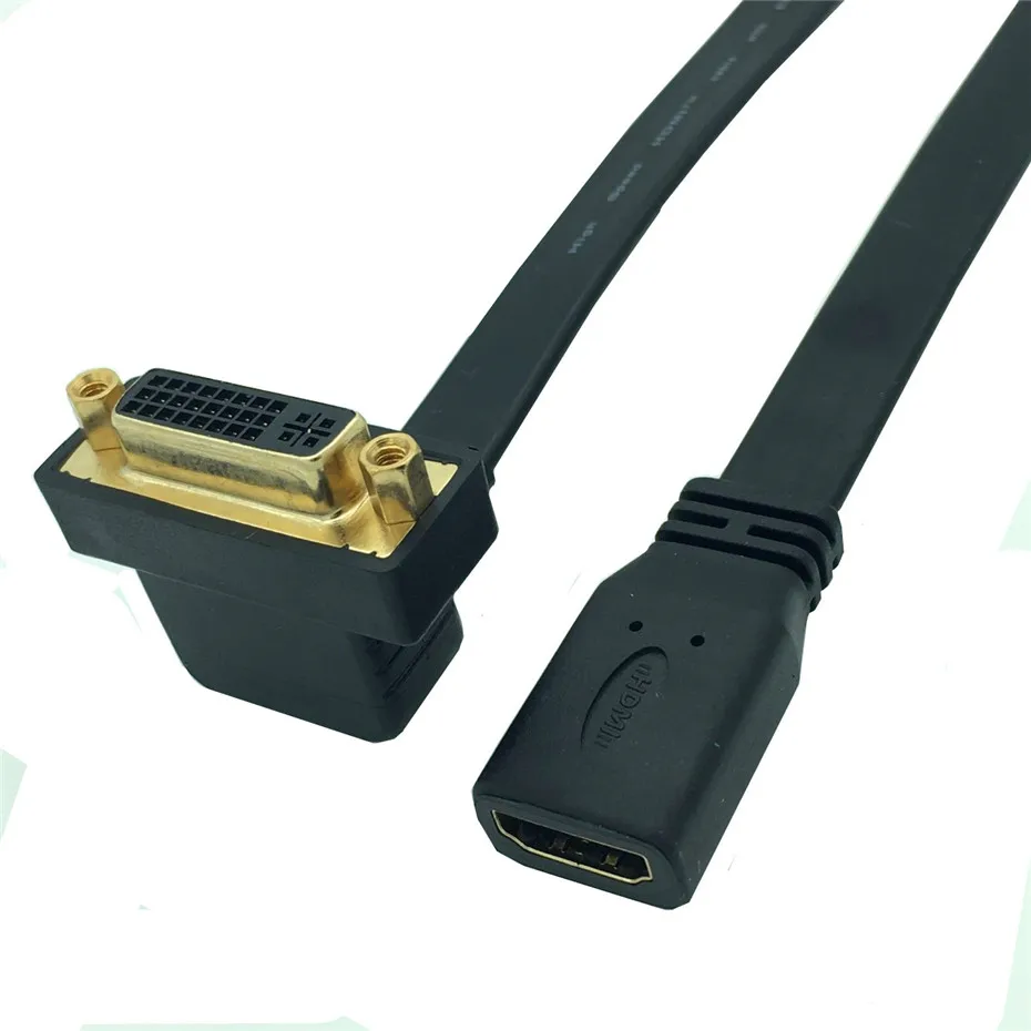 

Кабель HDMI-совместимый с DVI 1080P позолоченный разъем «Мама» на 24 + 5-контактный разъем «мама» короткий видеокабель для HDTV DVD проектора 0,3 м