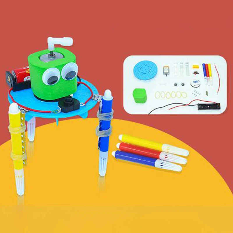 1PC Early Learning DIY Doodle Robot Technology Small Inventions Educational Toys | Игрушки и хобби