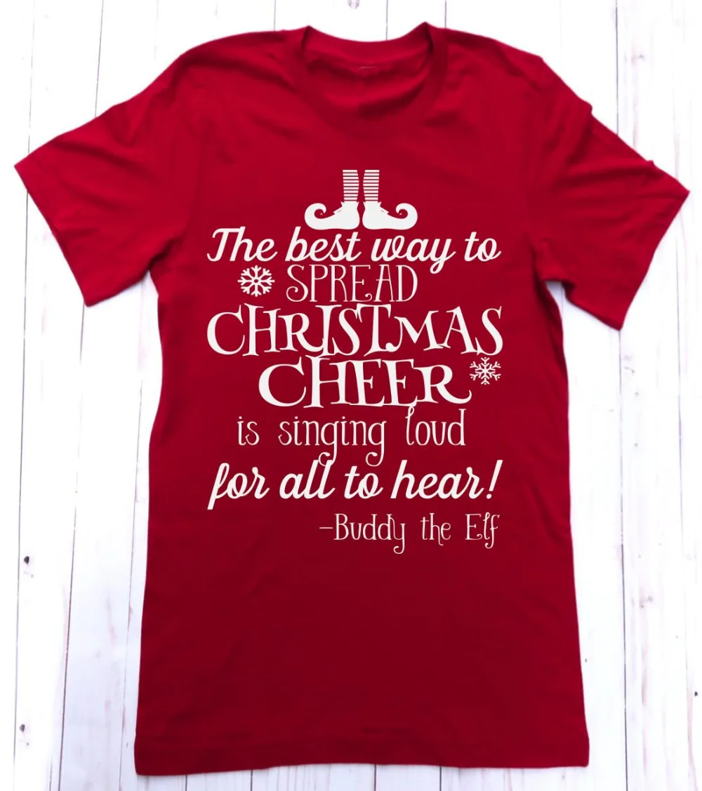 

Aesthetic Tees Tops The Best Way To Spread Christmas Cheer Shirt Women's Ugly Merry Christmas T-shirts Party Gift T-shirt