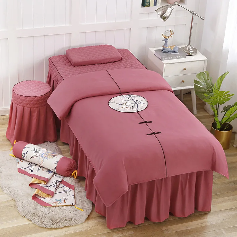 Набор постельного белья из 4 предметов с китайской росписью для салона красоты