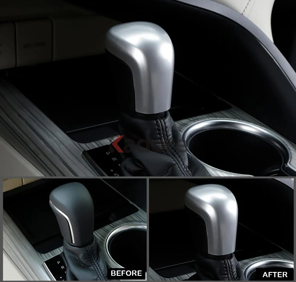 Для Toyota Camry углеродное волокно на ручка переключения рулевого механизма автомобиля накладка на голову внутренние аксессуары наклейка на автомобиль Стайлинг