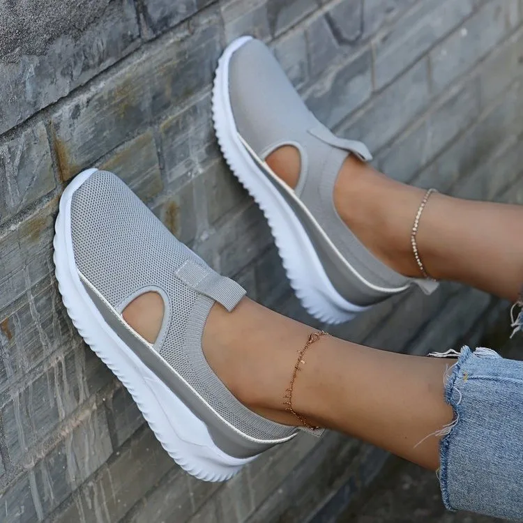 

Women Shoes 2022 Fashion Platform Sneakers Mesh Casual Sports Shoes Woman Breathable Flat Running Shoes Zapatillas Mujer