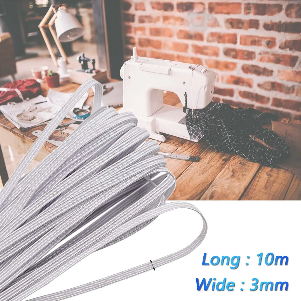 Эластичная лента для рукоделия разноцветная ширина 6 мм самодельная веревка