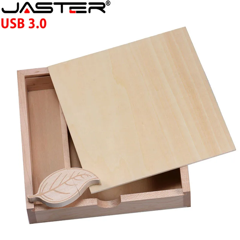 Флэш накопитель JASTER с деревянными листьями USB 3 0 4 ГБ 8 16 32 128 флэш (170*170*35 мм)
