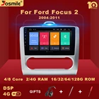 Автомобильный мультимедийный плеер, 2 din Android 10,0 для ford focus 2 Mk2 2004-2011, радио, GPS-навигация, DVD, ии, голосовое управление, Carplay, Wi-Fi, 4G