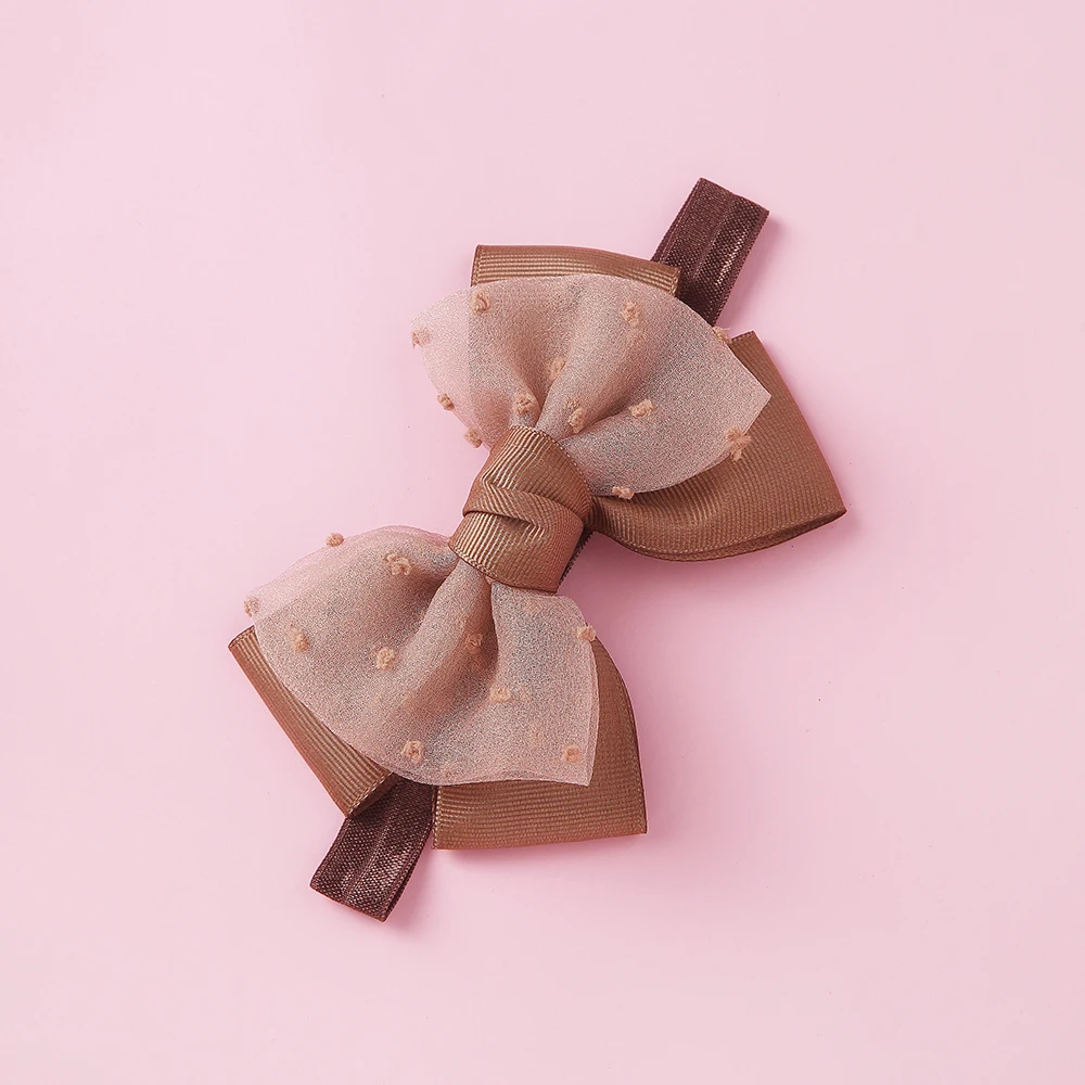 Детская Кружевная повязка на голову с цветочным бантом 6 цветов 1 шт.|Аксессуары