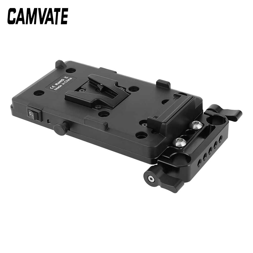 CAMVATE быстросъемная V образная Блокировка питания сплиттер пластина + батарея