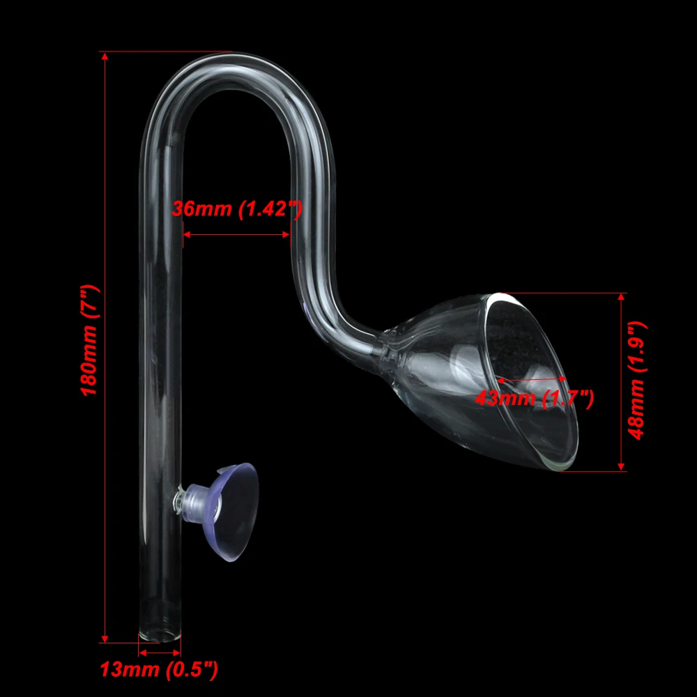 Outlflow Lily-13mm Senzeal аквариум Стекло Лилия Мак спин трубы фильтр трубка с зажимом потока и оттока поверхности скиммер аквариум фильтр - Цвет: Outlflow Lily-13mm