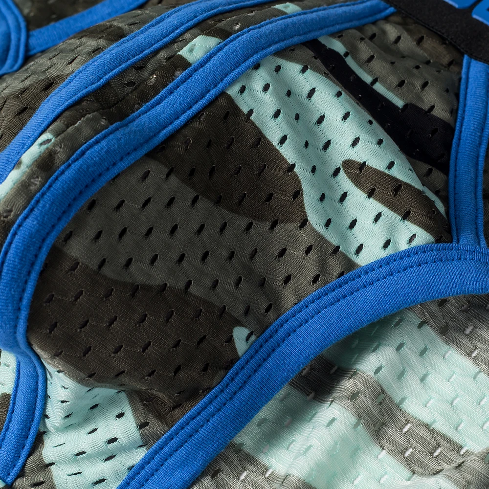 BS сексуальное мужское нижнее белье сетчатые камуфляжные мужские трусы дышащие