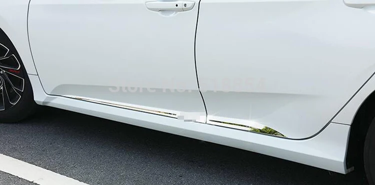 Хромированная или Серебряная накладка на дверь боковая линия декоративная