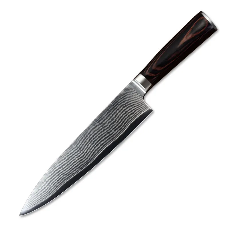 

[in stock] Damascus steel chef's knife cut meat knife fish raw knife kitchen gift knife