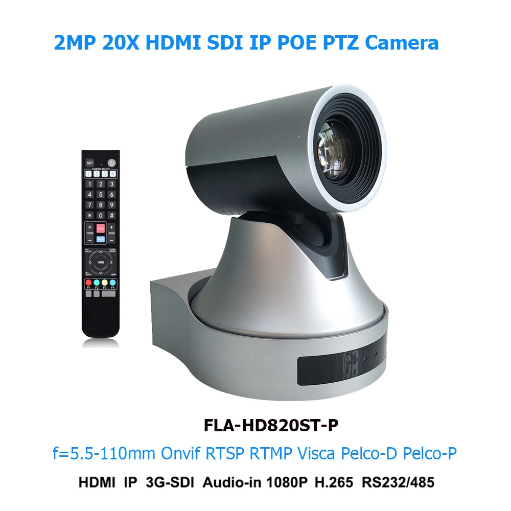 

Video Conference PTZ Cam 20X Zoom IP POE Live Streaming Camera Broadcasting with HDMI SDI Outputs