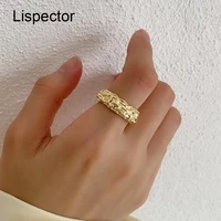 lispector 925 sterling silver irregular folds thick rings for men women hip hop party texture ring casual unisex rock jewelry