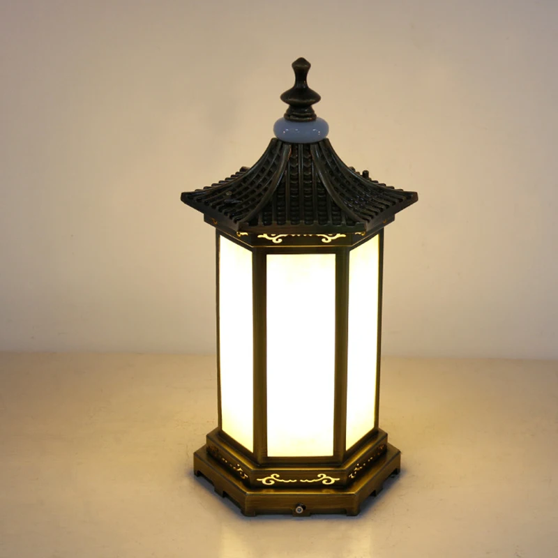 Наружный светодиодный настенный светильник Новая китайская шестиугольная