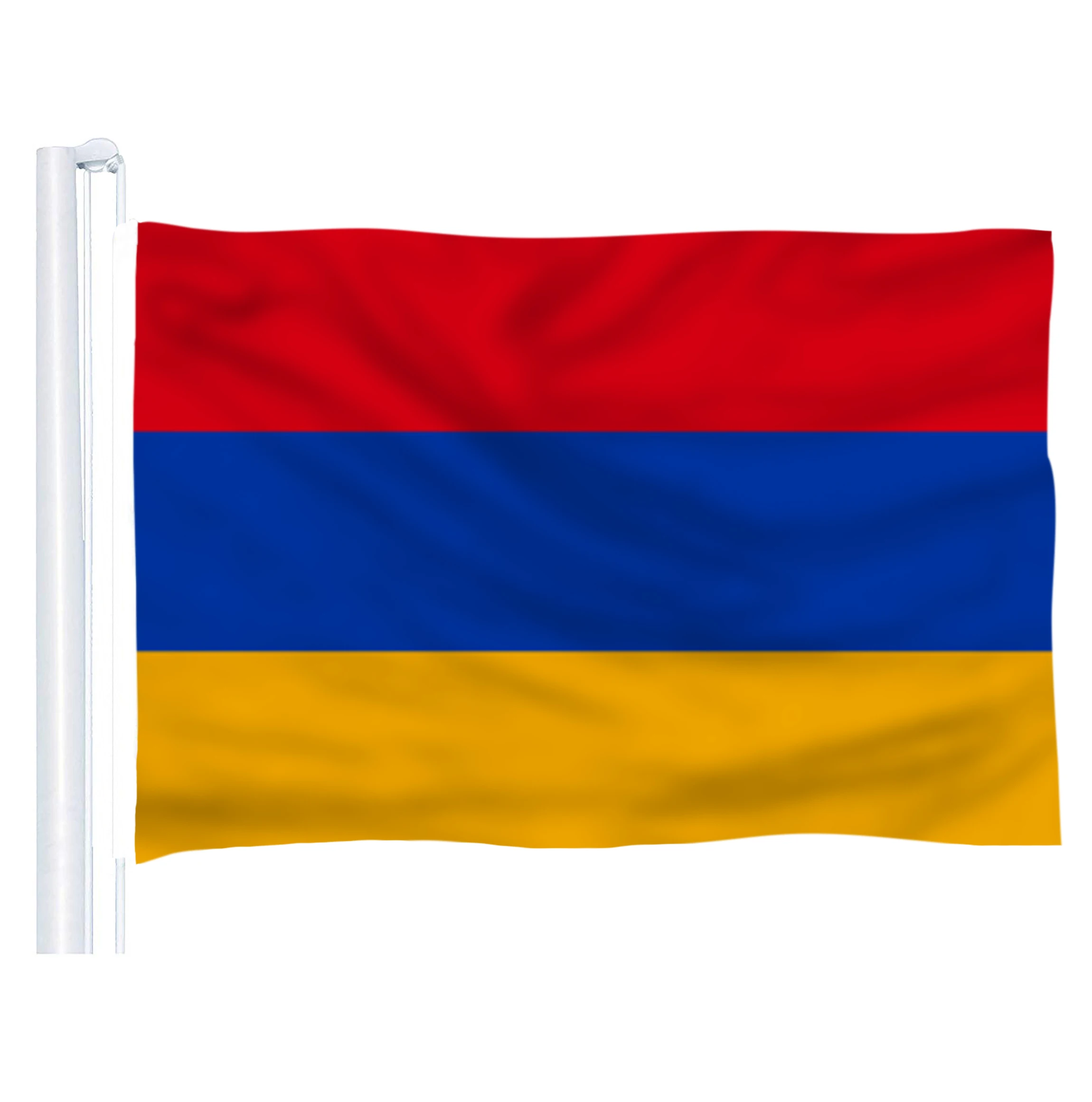 DFLIVE Armenia Country Flag 3x5 FT Printed Polyester Fly 90x150 CM Armenian AM National Banner | Flags