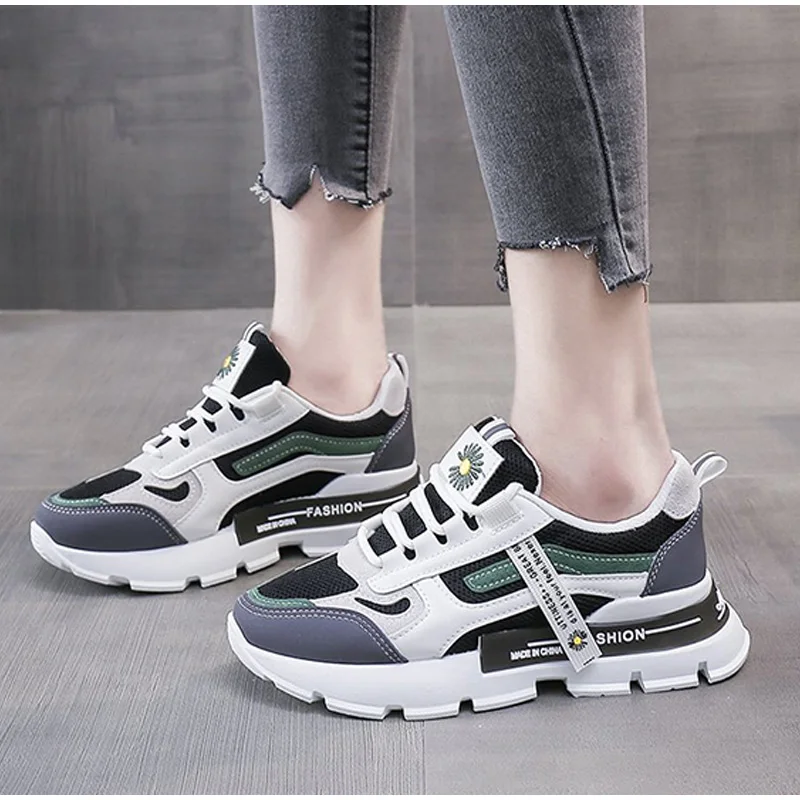 Кроссовки женские на толстой подошве повседневная обувь в Корейском стиле