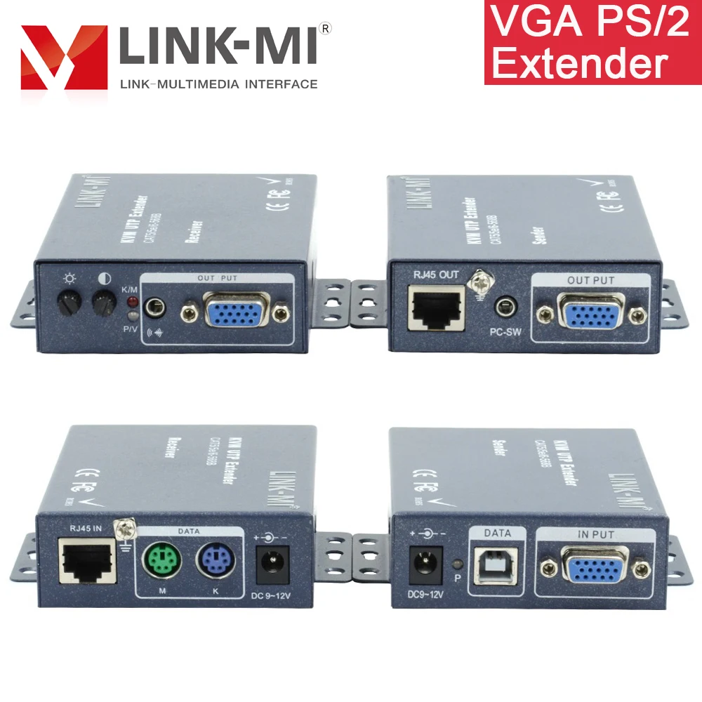 LINK MI 100 300m VGA P/S 2 квм удлинитель Поддержка мыши Клавиатура сторонний разветвитель