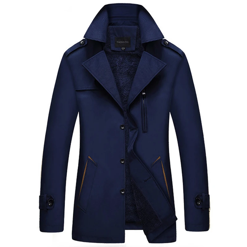 

Hot Tide Winter Trench Men Thick Warm VogueJacket Long Trench Coat Men Clothing Masculina Overcoat Windbreaker Outwear