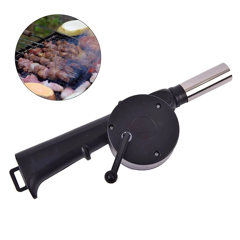 

1pcs Outdoor Barbecue Fan Hand-cranked Air Blower Portable BBQ Grill Fire Bellows Tools Picnic Camping Accessories