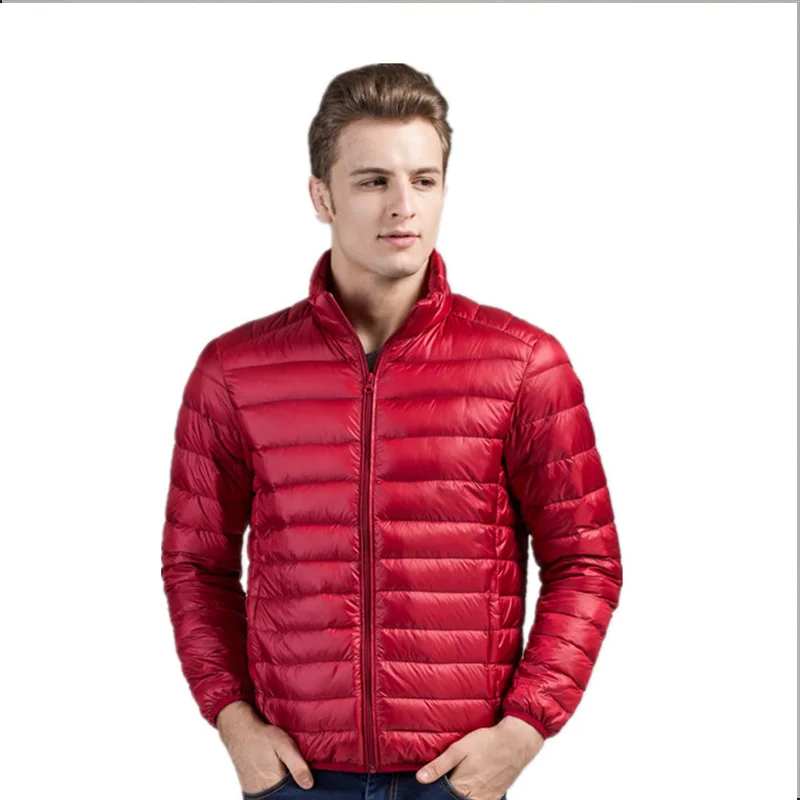Легкая стеганая куртка мужская с воротником Зимняя Повседневная Новая капюшоном