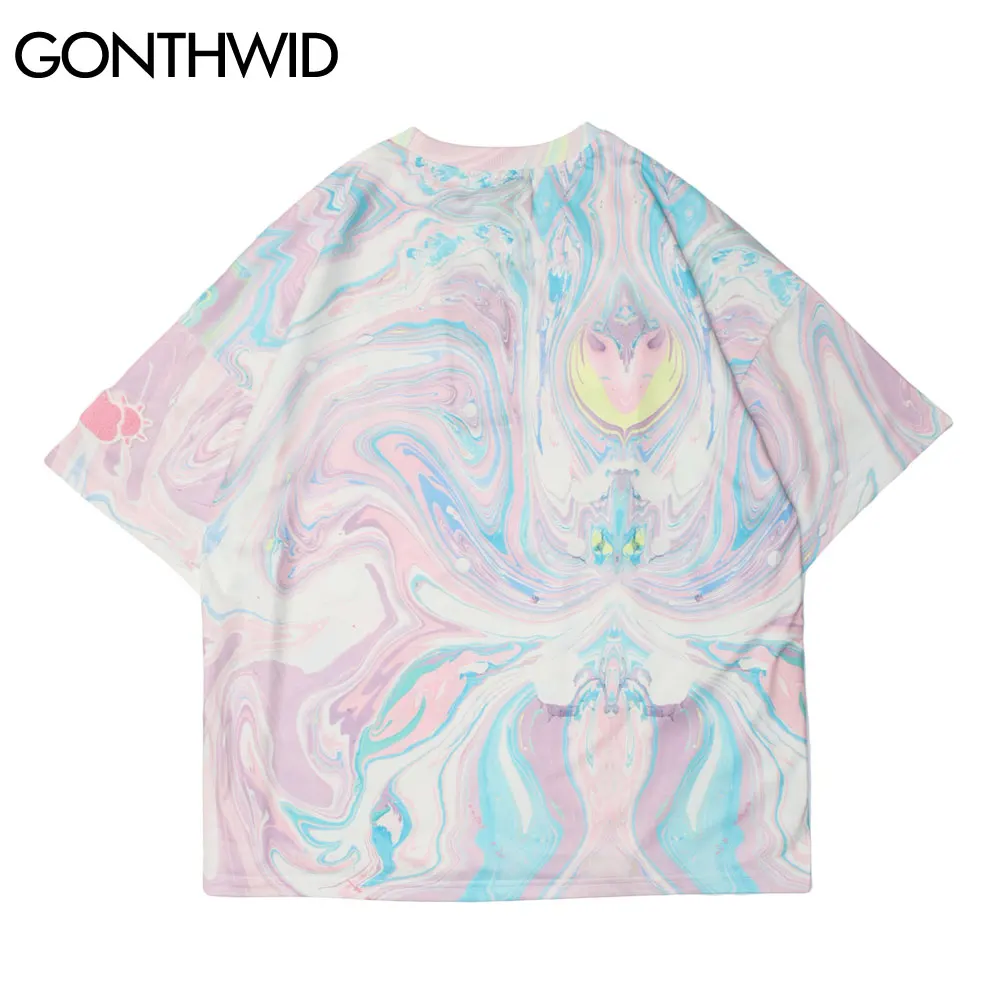 Футболка FPACE в стиле Харадзюку уличная одежда с принтом неба хлопковая футболка