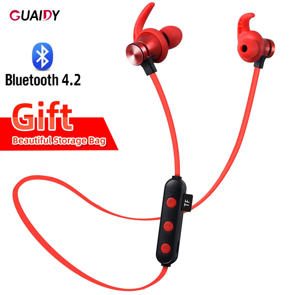 Беспроводная Bluetooth гарнитура с TF картой спортивные магнитные наушники вкладыши