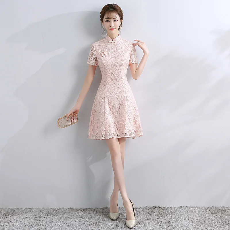 Cheongsam 2020 Новое улучшенное платье Ципао юбка повседневное короткое модное для
