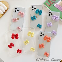 ins korea cute 3d bow soft phone case for samsung galaxy s21 s20 plus ultra fe s10 s9 s8 pro s6 s7 edge lite cover capa