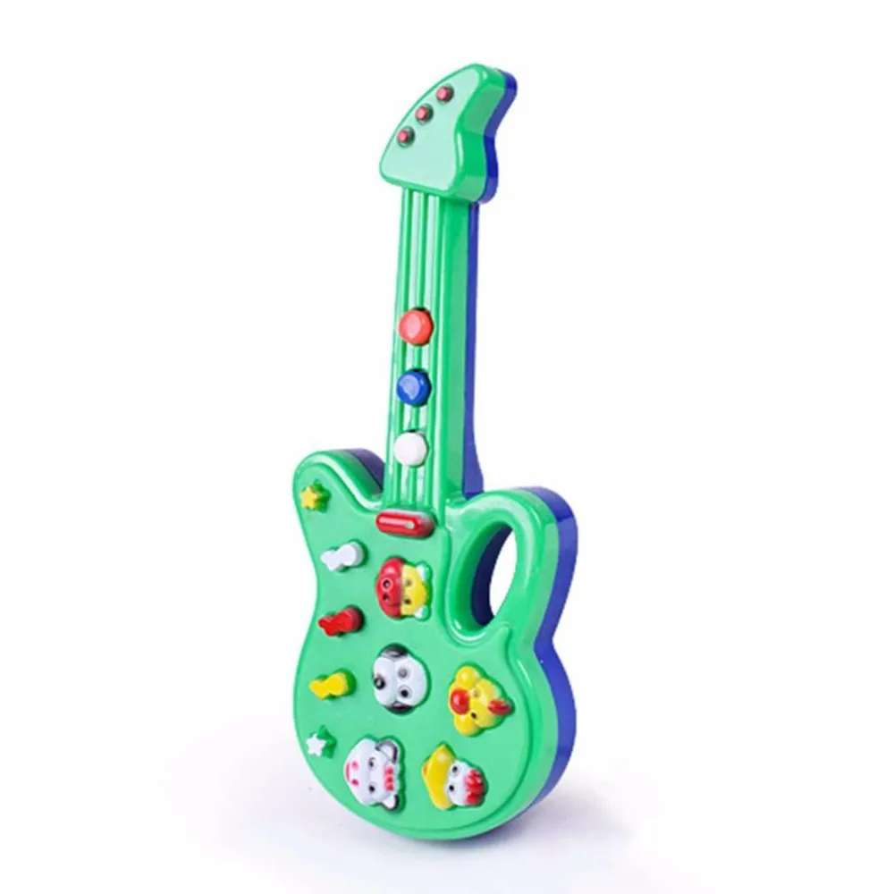YKS игрушка музыкальная электрогитары игрушки для детей Детские Rhyme музыка моделирование пластиковая гитара для детей лучший подарок случайный цвет