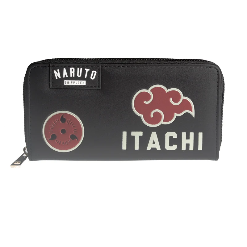 Женский кошелек на молнии Naruto Itachi - Цвет: Черный
