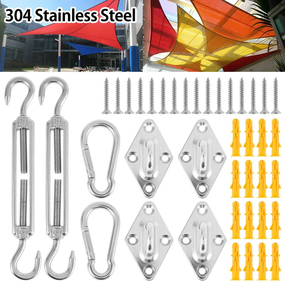 

40x M5 Sun Shade Sail Fixing Kits Accessory Fittings Patio Garden Canopy Tool