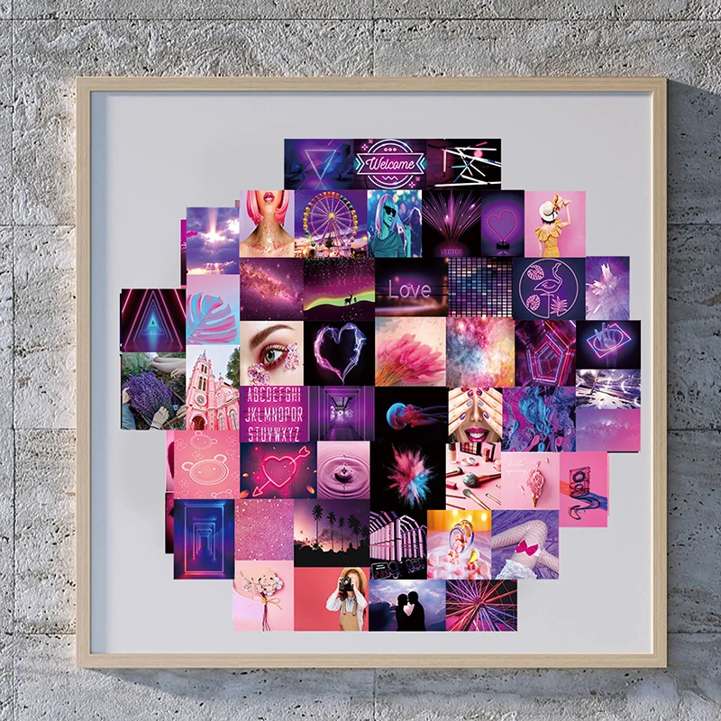 50 шт. семян розовых эстетическая картина для коллаж принт Наборы теплые Цвет