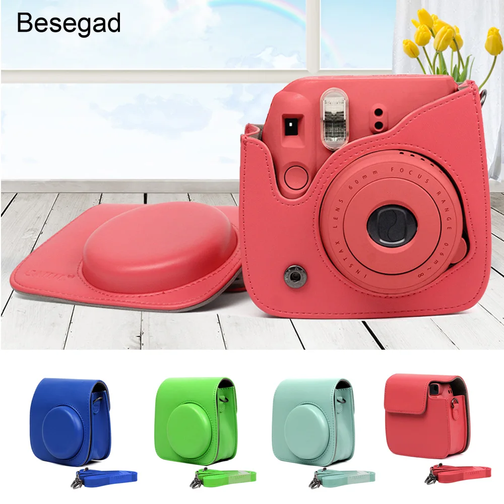 Чехол сумочка Besegad из искусственной кожи защитный чехол для Polaroid Fujifilm Instax Mini 9 Mini9