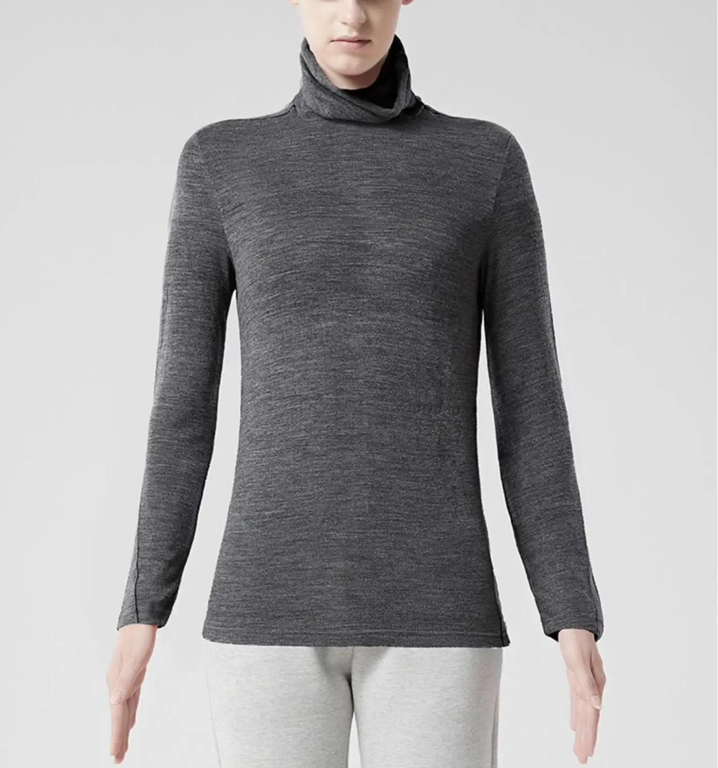 

Superfine Merino Wool Women long sleeve T shirt Midweight Layer ladies Thermal Underwear sports Tops COLORFUL