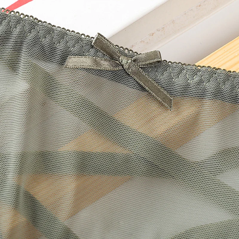 Кружевные трусики 3Pac женское сексуальное прозрачное нижнее белье с вырезами