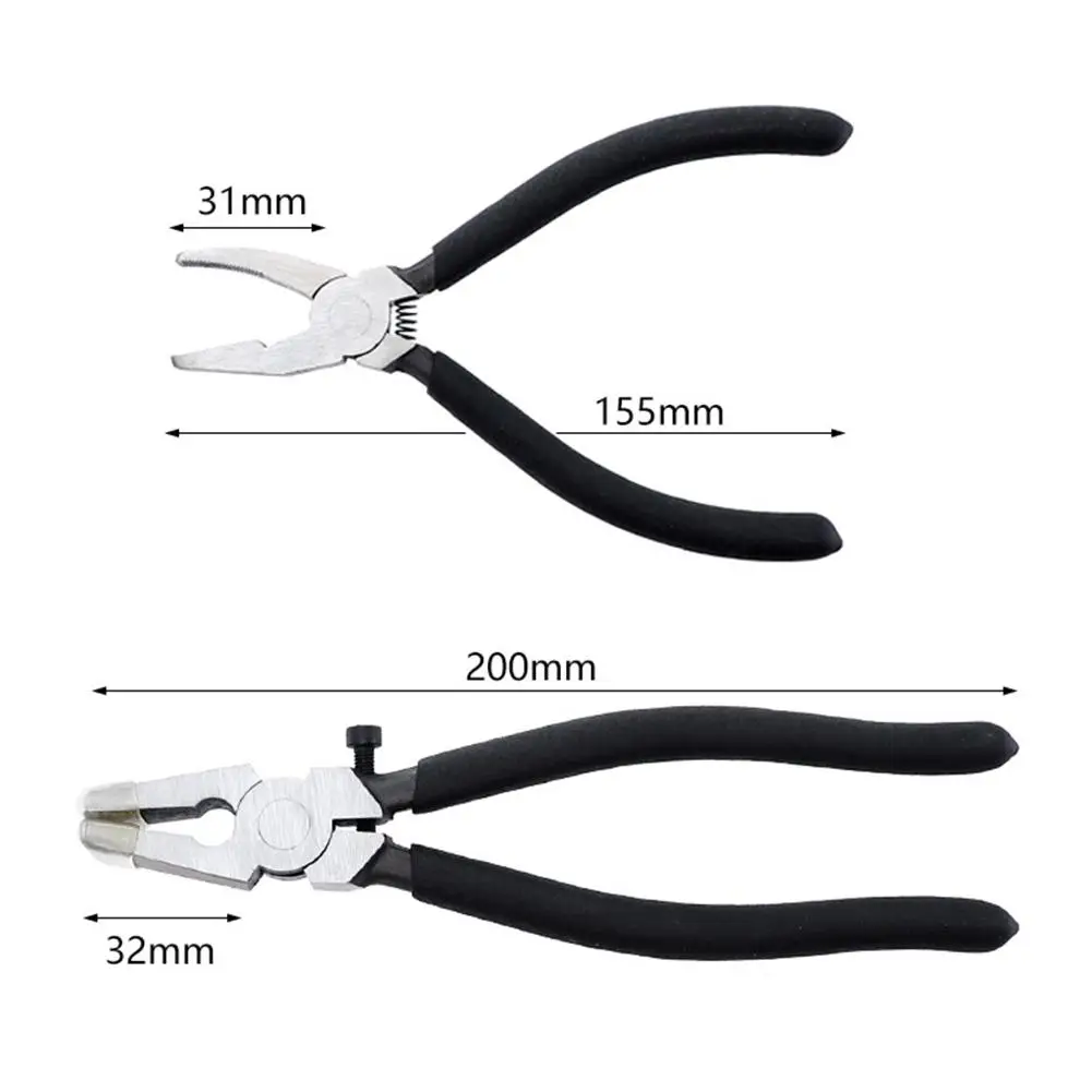 

High Carbon Steel Clamp Professional Ceramic Glass Trimming Cutting Flat Nose Pliers Adjustable Household Hand Tool
