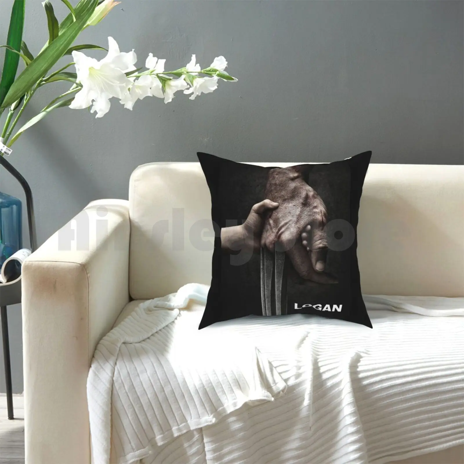 Диванная подушка Logan мягкая обложка для дома с рисунком размеры Xmen Логан комиксы