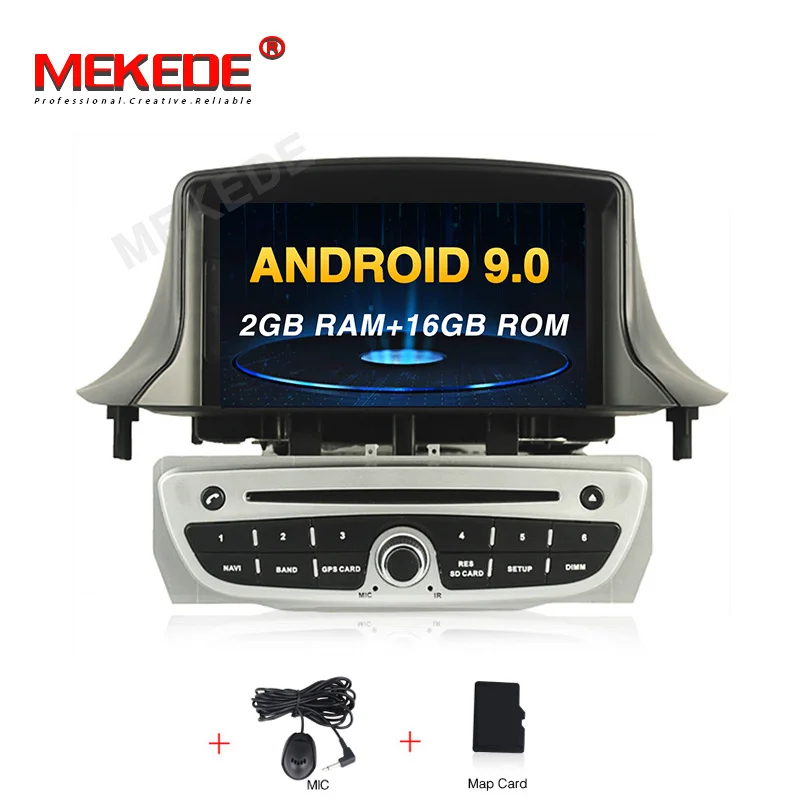 4+ 64G Автомобильный Android 9,0 Ca DVD gps плеер для Renault Megane 3 Fluence 2009- с GsP навигацией Радио стерео BT Wifi - Color: px30 white