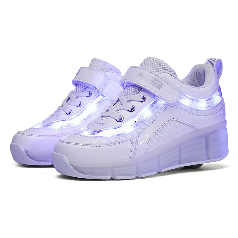 Heelies usb зарядка светодиодный светильник кроссовки с одним колесом мальчик девочка роликовые коньки повседневная обувь с роликом