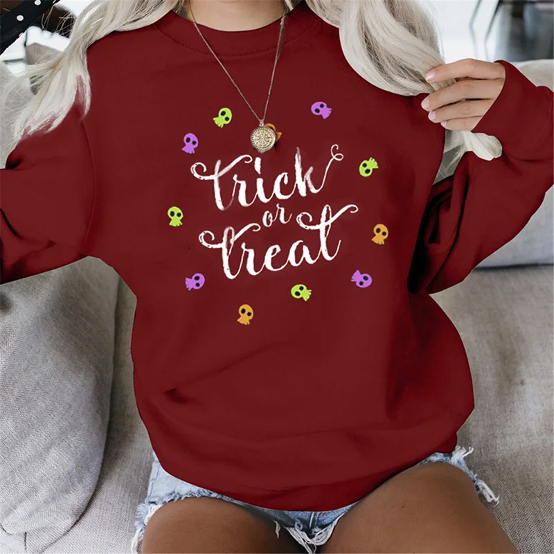

Autumn Winter Women Sweatshirt Letter Printed Long Sleeve Pullovers Cotton Hoodies Female Clothes Plus Size Tops Black Red White