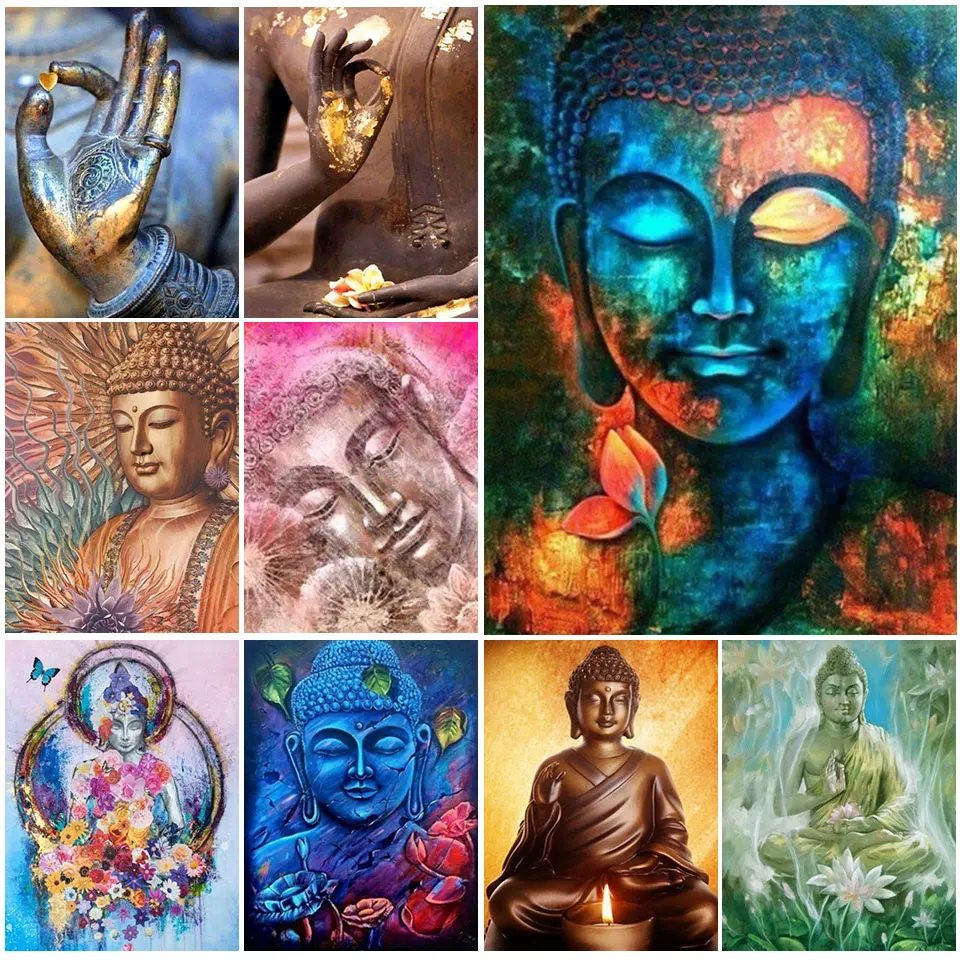 Алмазная 5D картина сделай сам полноразмерная вышивка буддой из страз икона