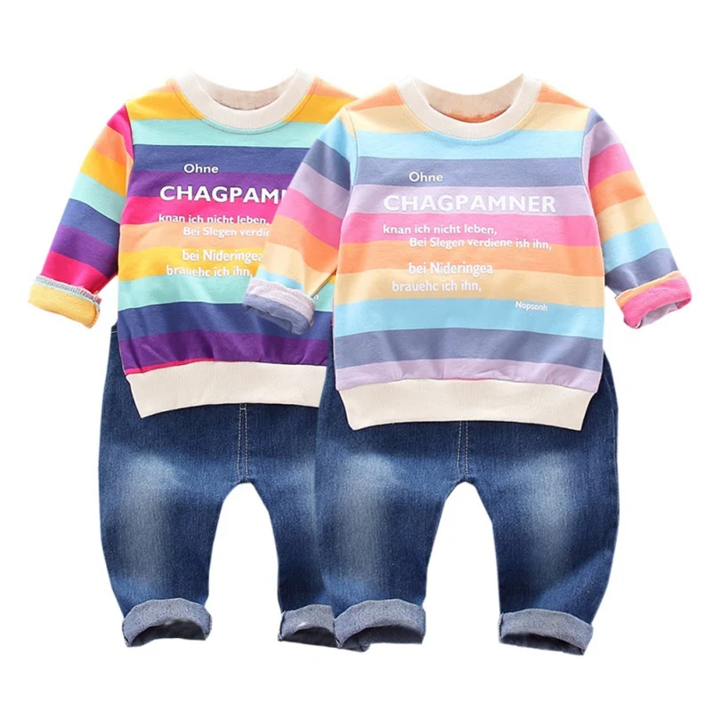 Милый осенний свитер для маленьких мальчиков и девочек с длинными рукавами в