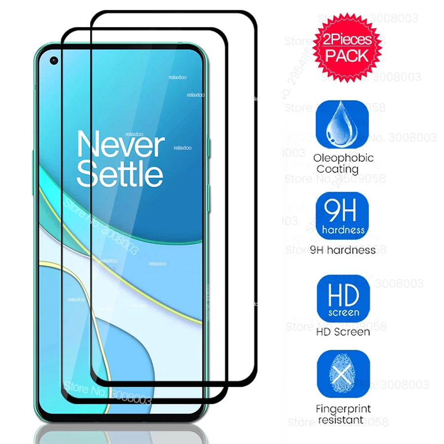 

2PCS screen protector on one plus 8 t t8 plus8t 1+8t oneplus8t protective glass for oneplus 8t phone tempered glass film cover