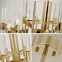 Gold Northern Europe Modern Creative Crystal Pendant Lamp Restaurant Livingroom Decoration Light Free Shipping LED Bulbs Metal